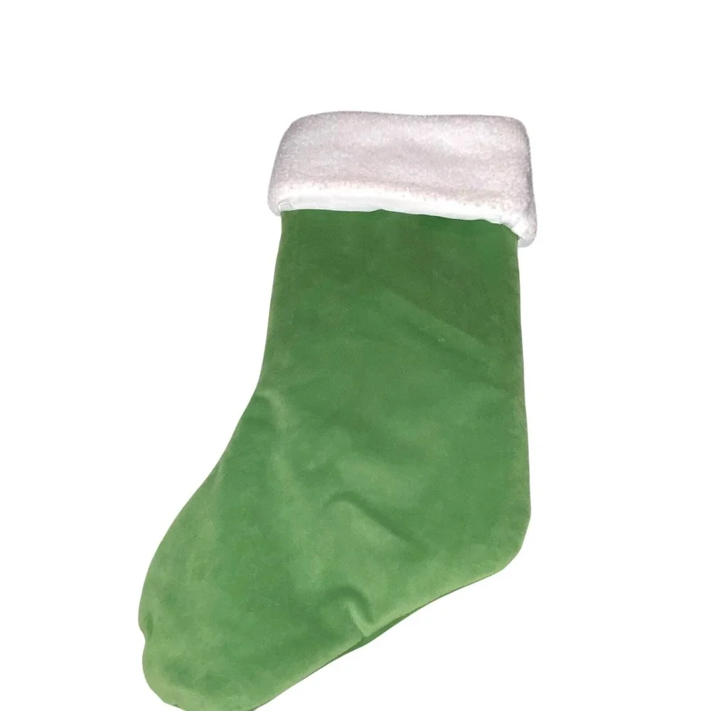 Target Green Christmas Stocking Monogram Letter C Sequin Bead Initial Plush 2011